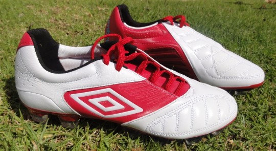 Geometra Pro Football Boots UK 6 Red & White Leather 80373U-JAU T149 