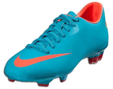 Mercurial Glide III in Turquoise Blue/Bright Mango Soccer Cleats 101