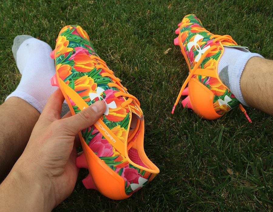 under armour spotlight cleats orange