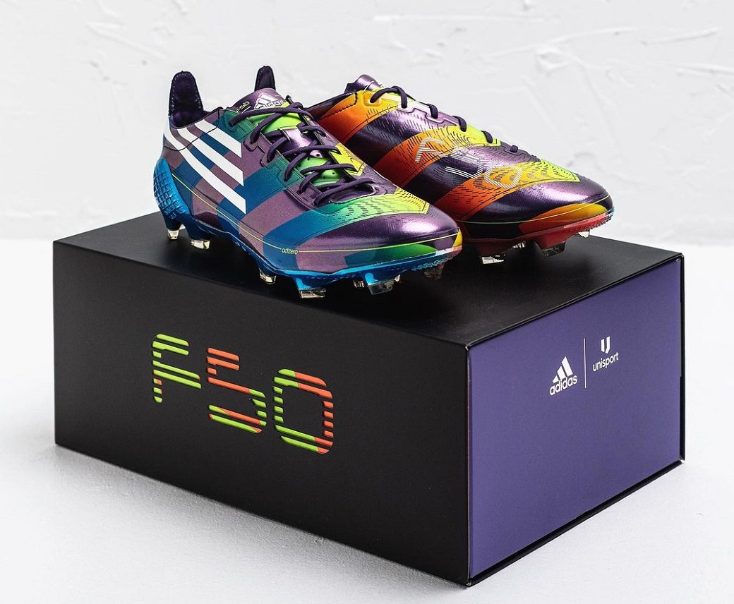 purple f50 football boots